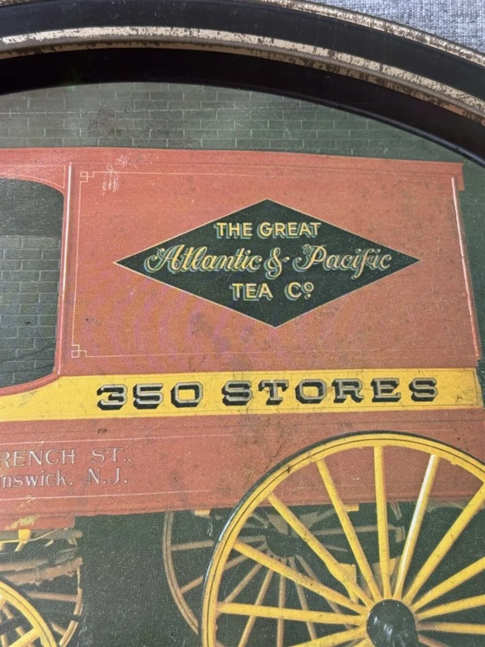 Vintage The Great Atlantic & Pacific Tea Company A&P Serving Tray Metal Oval